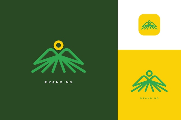 Mountain And Landscape Vector Logo Landscaping Concept