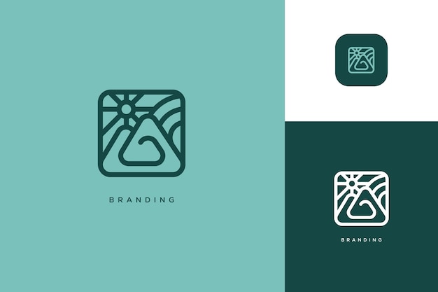 Mountain And Landscape Vector Logo Landscaping Concept