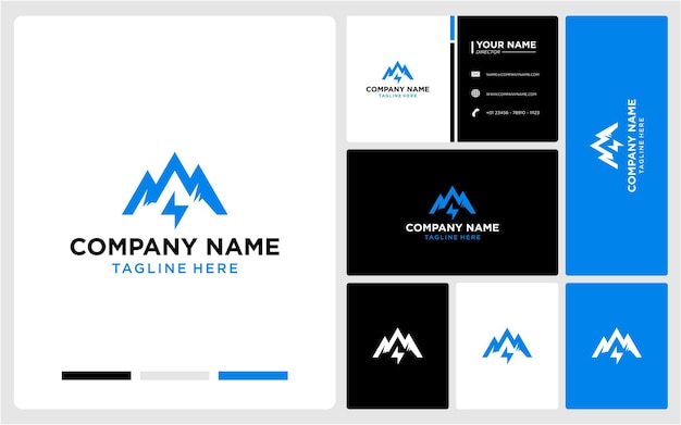 MOUNTAIN LIGHT LOGO DESIGN ABSTRACT MODERN 1