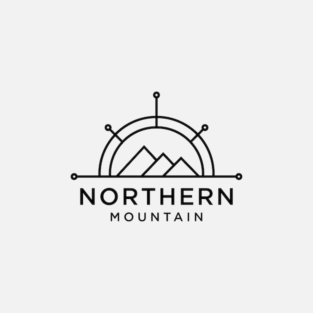 The Mountain line art logo design