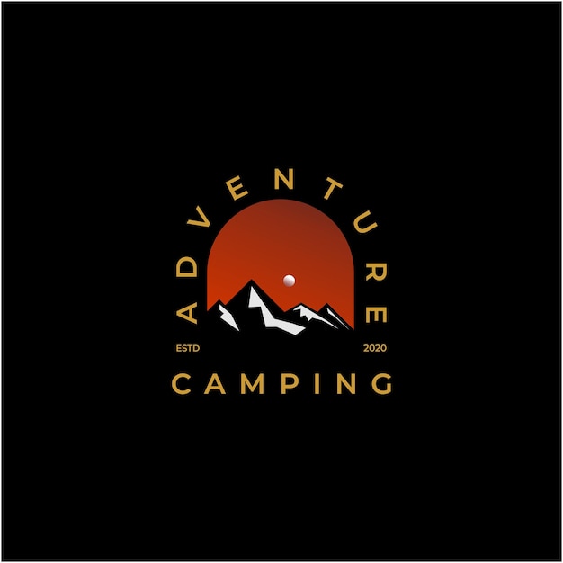 Mountain logo for adventure and outdoor inspiration design