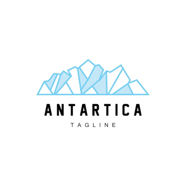 Mountain Logo Antarctic Iceberg Logo Design Nature Landscape Vector Product Brand Illustration Icon