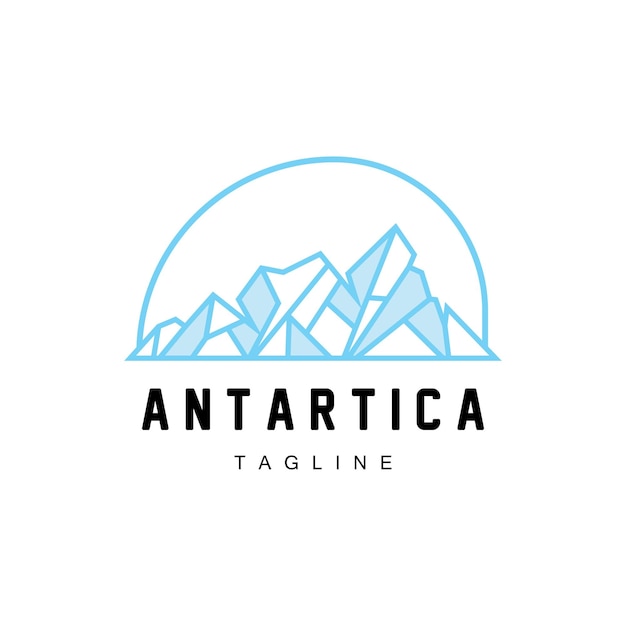 Mountain Logo Antarctic Iceberg Logo Design Nature Landscape Vector Product Brand Illustration Icon