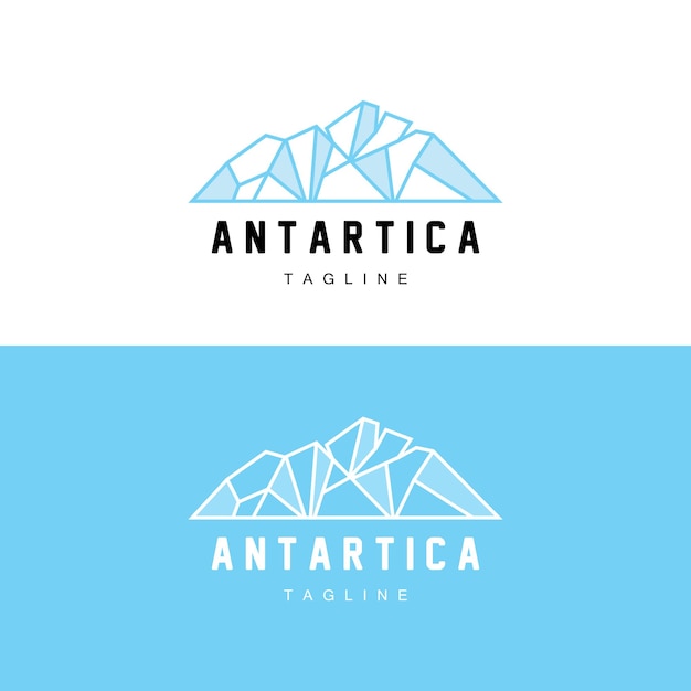 Mountain Logo Antarctic Iceberg Logo Design Nature Landscape Vector Product Brand Illustration Icon