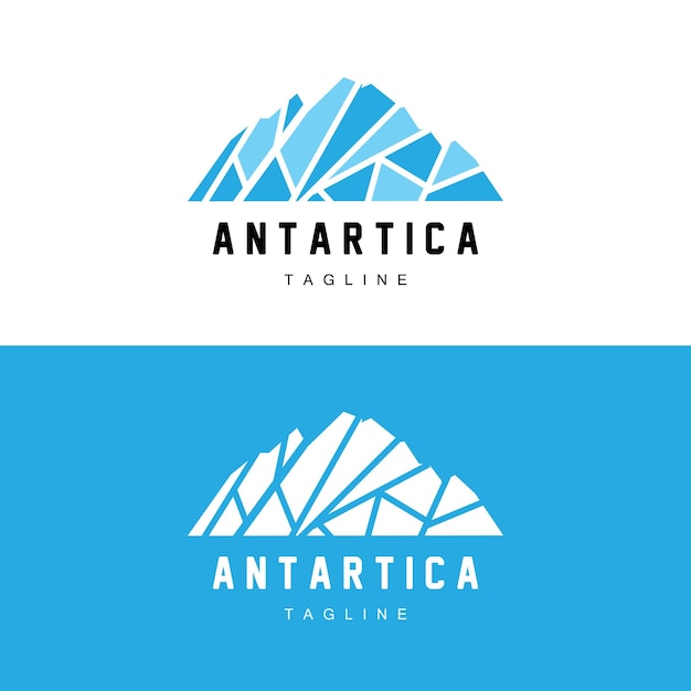 Mountain Logo Antarctic Iceberg Logo Design Nature Landscape Vector Product Brand Illustration Icon