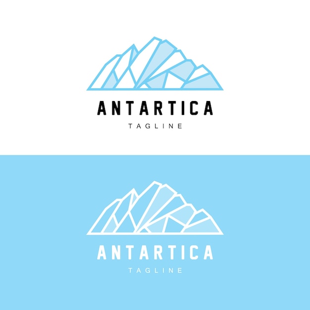 Mountain Logo Antarctic Iceberg Logo Design Nature Landscape Vector Product Brand Illustration Icon