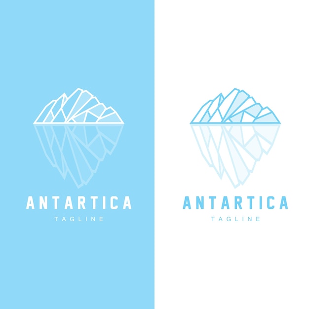 Mountain Logo Antarctic Iceberg Logo Design Nature Landscape Vector Product Brand Illustration Icon