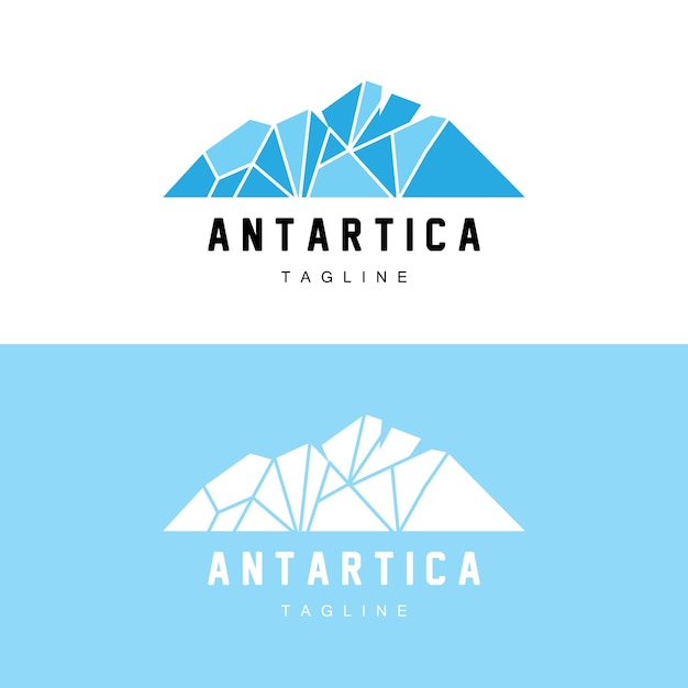 Mountain Logo Antarctic Iceberg Logo Design Nature Landscape Vector Product Brand Illustration Icon