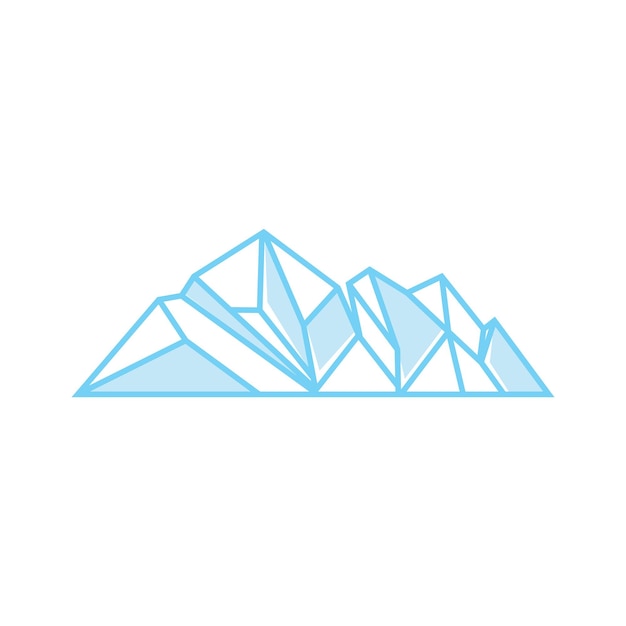 Mountain Logo Antarctic Iceberg Logo Design Nature Landscape Vector Product Brand Illustration Icon