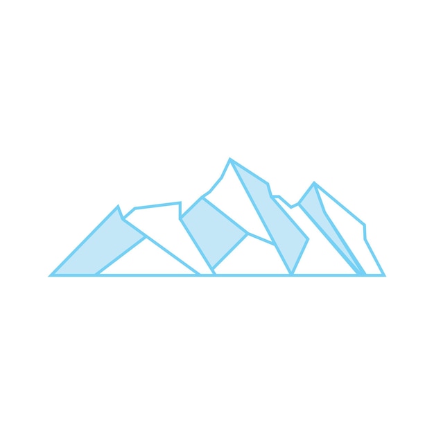 Mountain Logo Antarctic Iceberg Logo Design Nature Landscape Vector Product Brand Illustration Icon