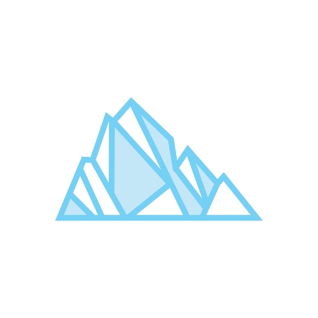 Mountain Logo Antarctic Iceberg Logo Design Nature Landscape Vector Product Brand Illustration Icon