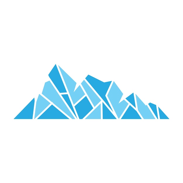 Mountain Logo Antarctic Iceberg Logo Design Nature Landscape Vector Product Brand Illustration Icon