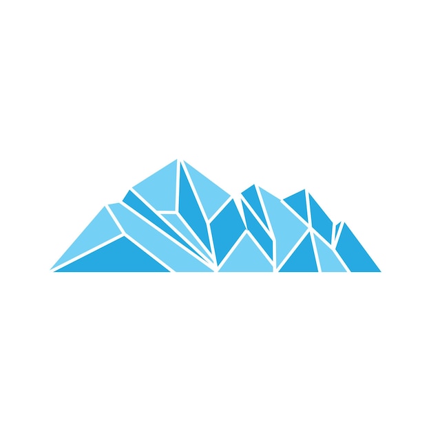 Mountain Logo Antarctic Iceberg Logo Design Nature Landscape Vector Product Brand Illustration Icon