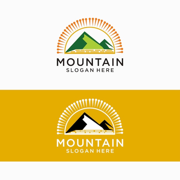 Mountain logo design icon template