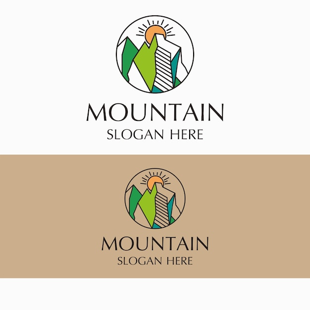 Mountain logo design icon template