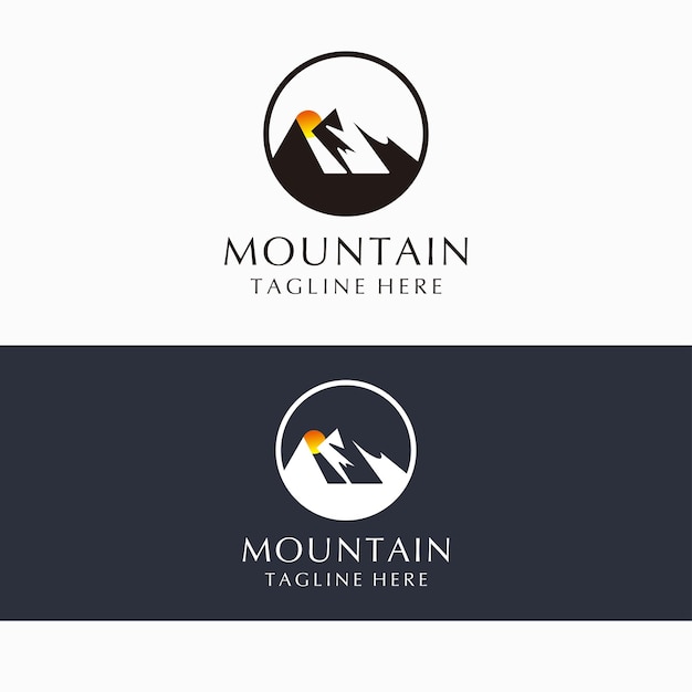 Mountain logo design icon template