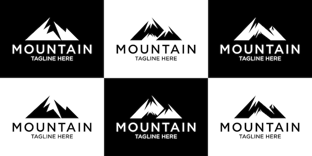 Mountain logo design icon vector illustration