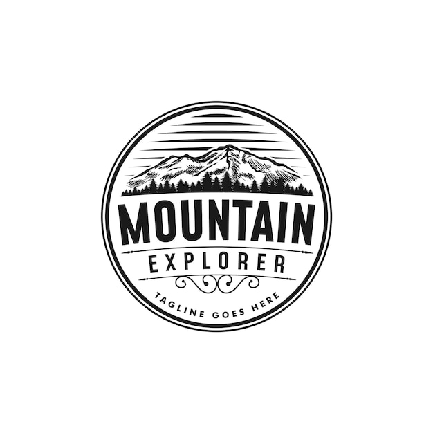 Mountain Logo Design Inspiration In Vintage Style