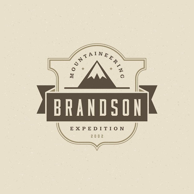 Mountain logo design template vector illustration