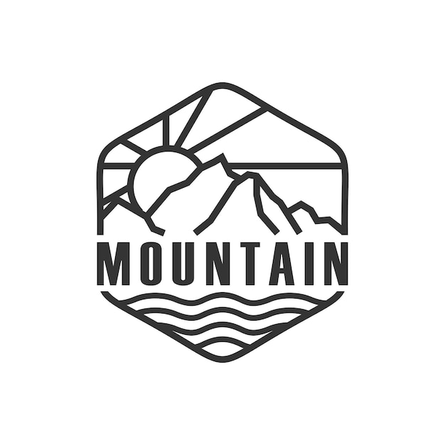 Mountain logo design template