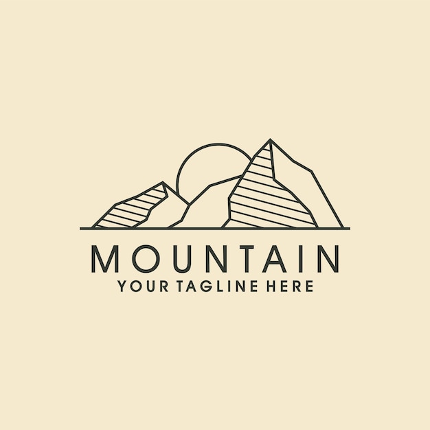 Mountain logo design template