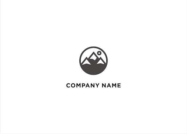 Mountain logo design template