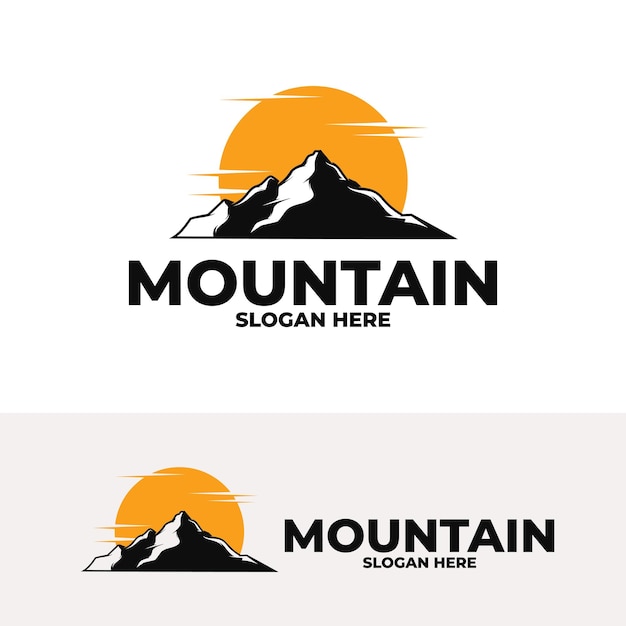 Mountain logo design vector illustration