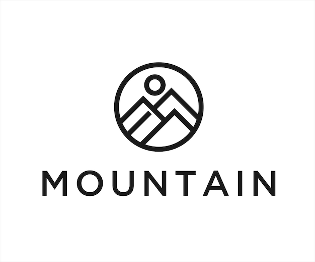 mountain logo design vector illustration