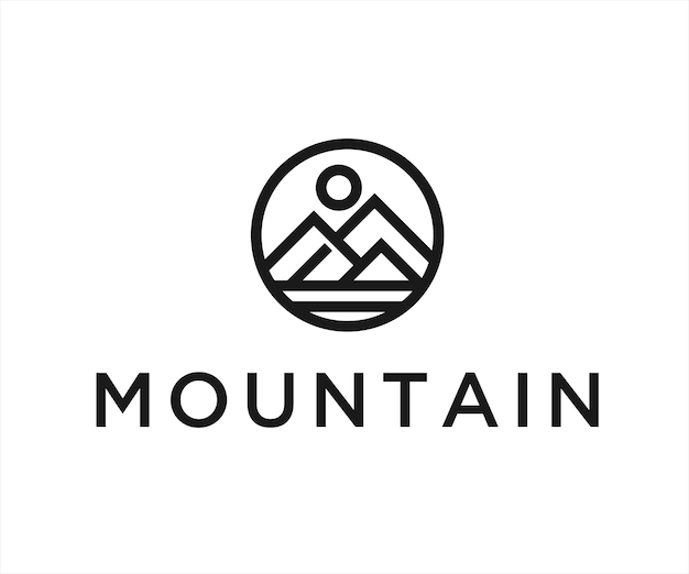 mountain logo design vector illustration