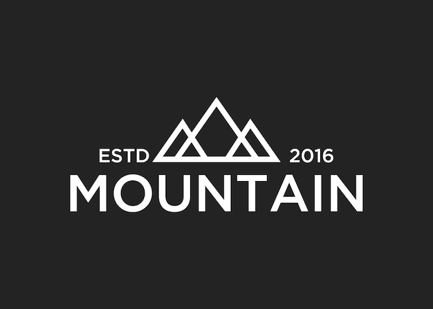 mountain logo design vector illustration