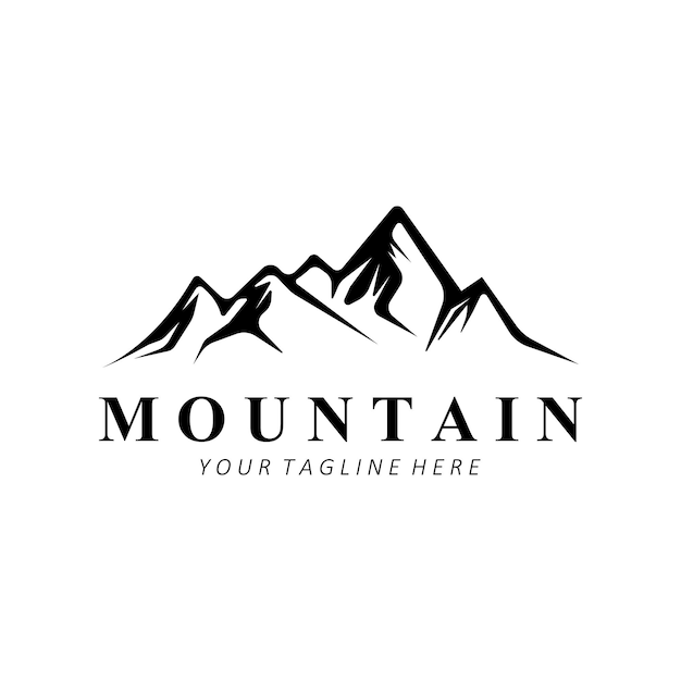 Mountain Logo Design Vector Place For Nature Lovers Hiker