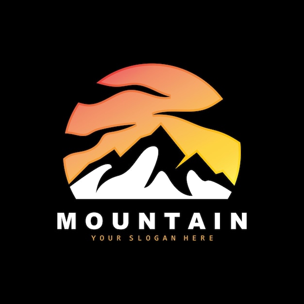 Mountain Logo Design Vector Place For Nature Lovers Hiker