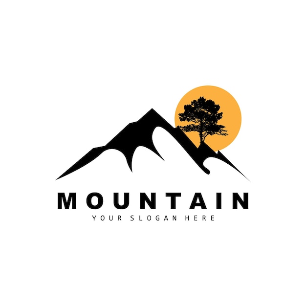 Mountain Logo Design Vector Place For Nature Lovers Hiker