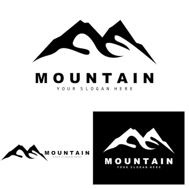 Mountain Logo Design Vector Place For Nature Lovers Hiker