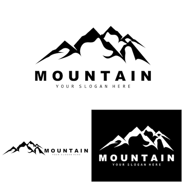 Mountain Logo Design Vector Place For Nature Lovers Hiker