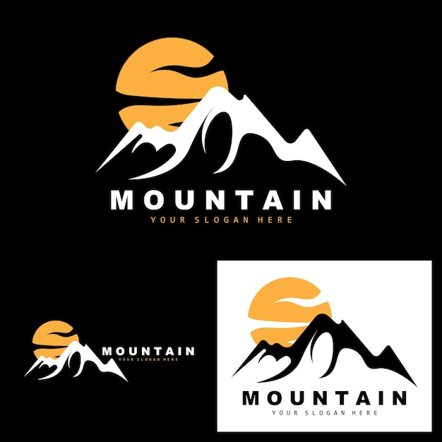 Mountain Logo Design Vector Place For Nature Lovers Hiker