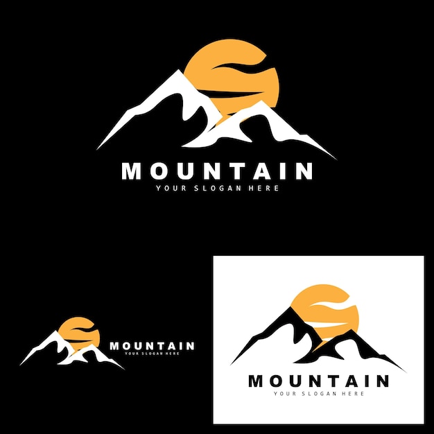 Mountain Logo Design Vector Place For Nature Lovers Hiker