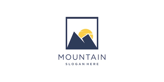 Mountain logo design with creative modern concept idea