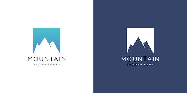 Mountain logo design with creative modern concept idea