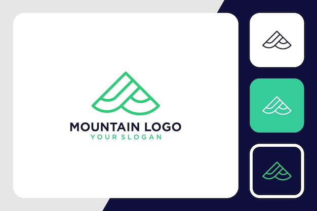 mountain logo design with line art inspiration