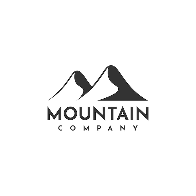 Mountain logo flat design