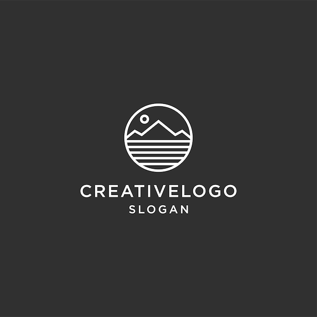 Mountain logo icon design template