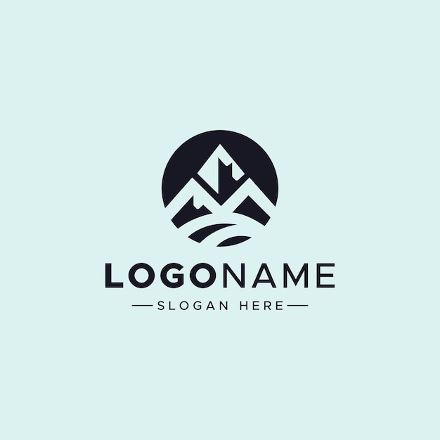 Mountain logo icon design template