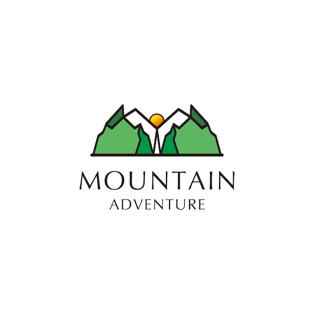 Mountain logo icon vector image adventurer