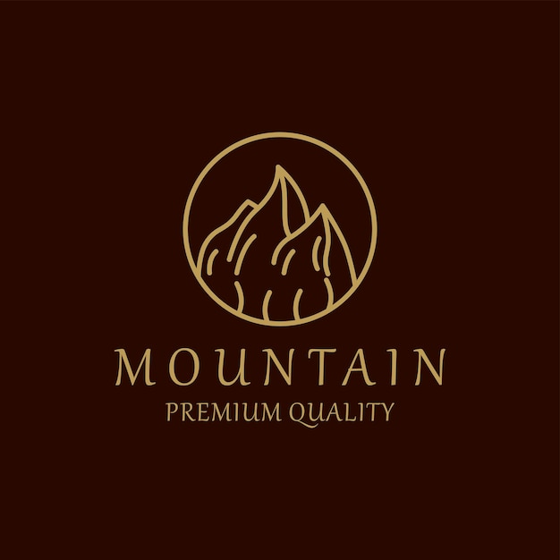 Mountain logo icon vector image