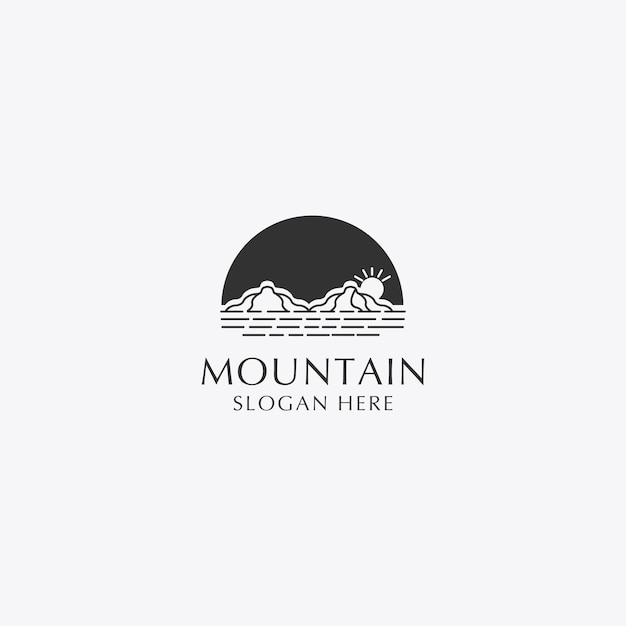 Mountain logo icon vector image