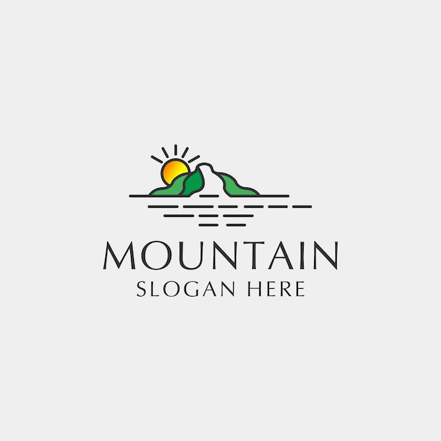 Mountain logo icon vector image