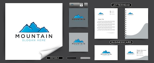 Mountain logo Ideas Inspiration logo design Template Vector Illustration Isolated On White Background