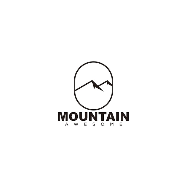 mountain logo illustration vector