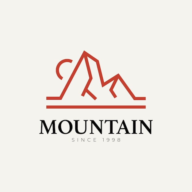 Mountain logo monoline elegant template